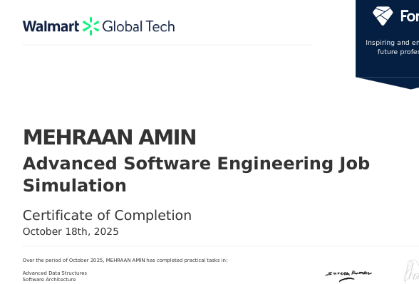 WALLMART SOFTWARE ENGINEERING